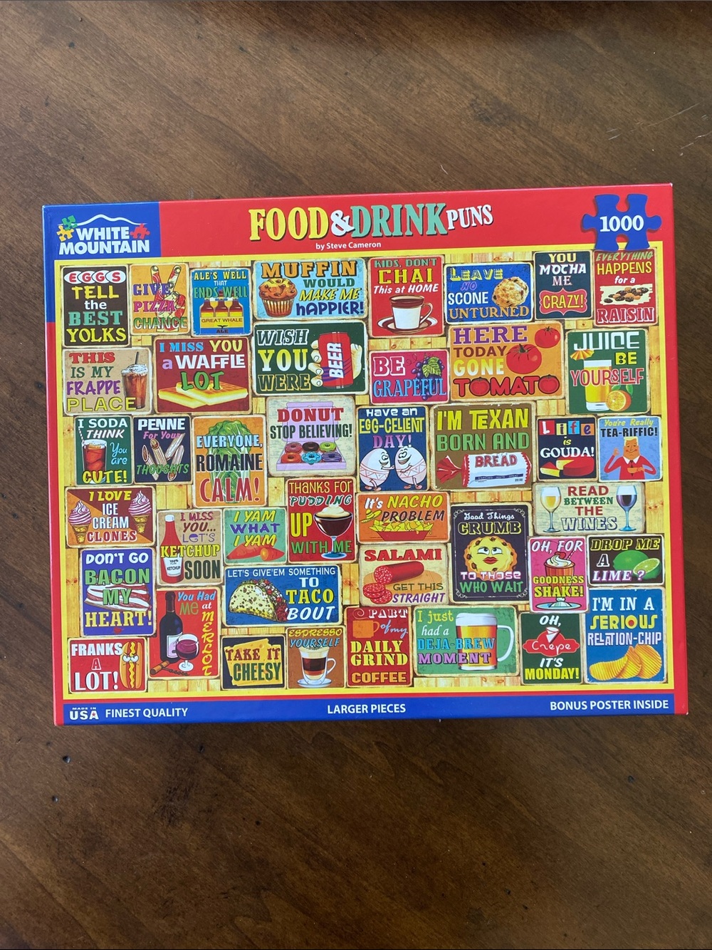 White Mountain • Food & Drink Puns • 1000 Piece Jigsaw Puzzle